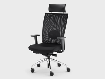QUEEN MESH - Swivel high-back fabric office chair by Viganò