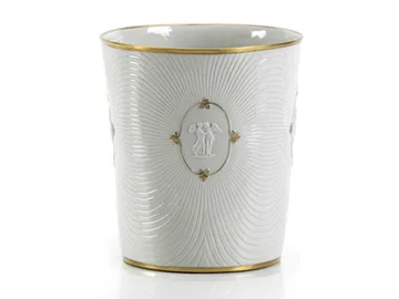AMALFI - Porcelain bathroom waste bin by VILLARI