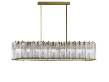 DRUM OVAL 9 - Murano glass pendant lamp by VILLARI