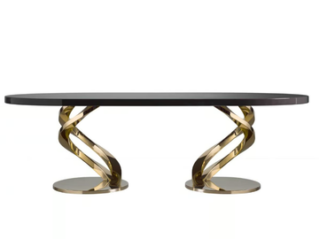 ECLIPSE - Oval wooden table by VILLARI