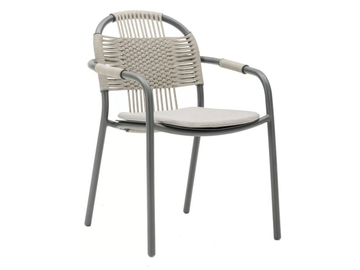CLEO - Aluminium garden chair with armrests by Vincent Sheppard