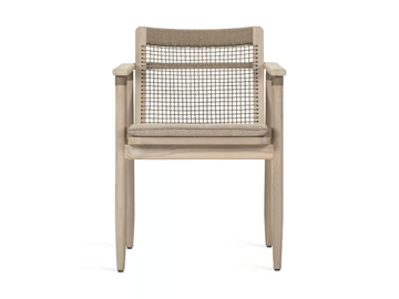 DAVID - Teak garden chair with armrests by Vincent Sheppard