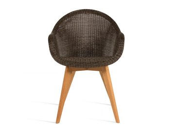 EDGAR - Wicker garden chair with armrests by Vincent Sheppard