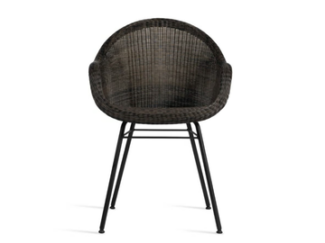 EDGAR - Wicker garden chair with armrests by Vincent Sheppard