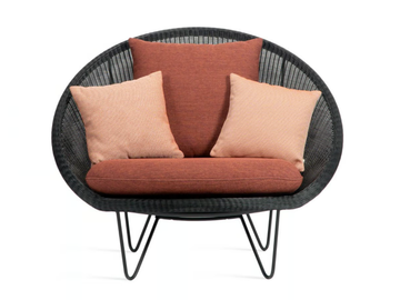GIPSY LOUNGE - Wicker garden armchair with armrests by Vincent Sheppard