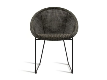 GIPSY - Sled base wicker garden chair with armrests by Vincent Sheppard