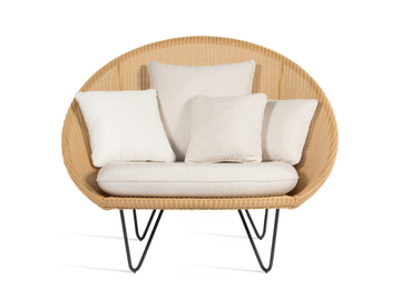 JOE LOUNGE - Lloyd loom armchair with armrests by Vincent Sheppard