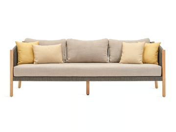LENTO - 3 seater rope garden sofa by Vincent Sheppard