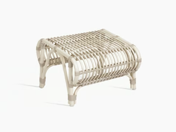 LUCY - Rectangular wicker garden footstool by Vincent Sheppard