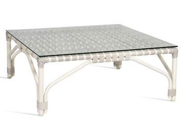 LUCY - Square low wicker garden side table by Vincent Sheppard