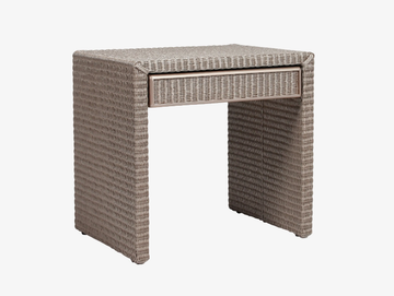 PONG - Rectangular Lloyd loom bedside table with drawers by Vincent Sheppard