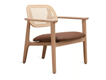 TITUS - Oak easy chair with integrated cushion by Vincent Sheppard