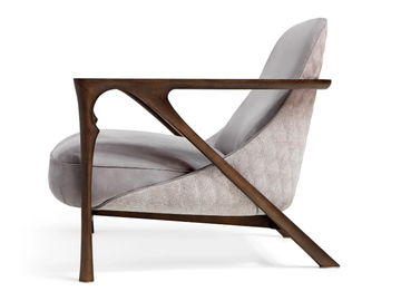 ALYA - Leather armchair with armrests by Visionnaire
