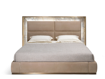 AUBADE - Double bed with integrated lighting by Visionnaire