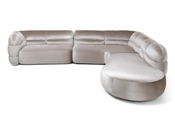 BOMBER - Corner velvet sofa by Visionnaire
