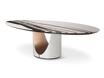 CAMERON - Oval marble table by Visionnaire