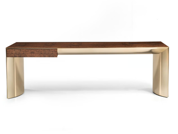 DANTE - Briar and steel executive desk by Visionnaire
