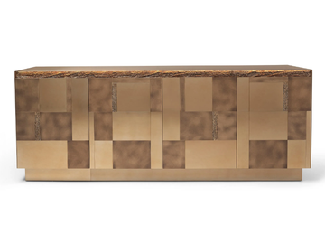 ZAHARA - Metal sideboard with doors by Visionnaire