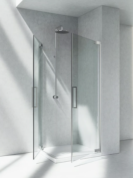 FLARE FA+FA - Corner shower cabin with hinged door by VISMARAVETRO