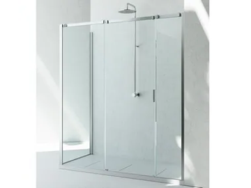 SERIE 8000 C3+CG - Corner crystal shower cabin with sliding door by VISMARAVETRO