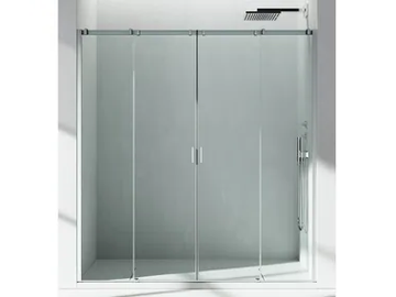 SERIE 8000 C4 - Niche crystal shower cabin with sliding door by VISMARAVETRO