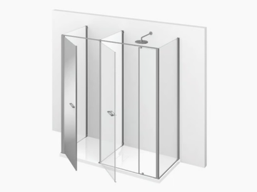 TWIN T25 - Shower cabin with storage container by VISMARAVETRO