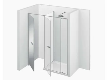 TWIN T40 - Custom shower cabin with hinged door by VISMARAVETRO