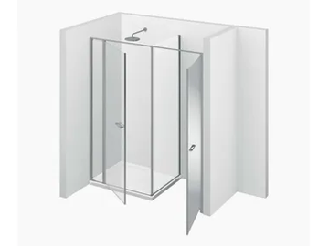 TWIN W41 - Niche custom tempered glass shower cabin by VISMARAVETRO