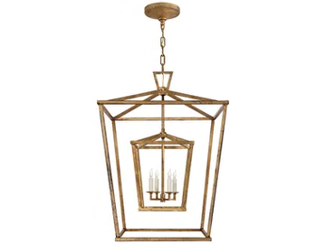 DARLANA LARGE DOUBLE CAGE LANTERN - Iron pendant lamp by Visual Comfort Europe