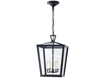 DARLANA SMALL HANGING LANTERN - Metal and glass outdoor pendant lamp by Visual Comfort Europe