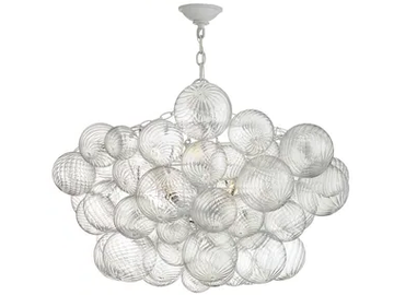 TALIA - Large Chandelier in Plaster White and Clear Glass by Visual Comfort Europe