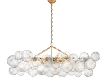 Talia - Medium Linear Chandelier in Gild with Clear Glass by Visual Comfort Europe