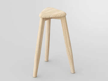 AETAS SPACE - High solid wood stool by Vitamin Design