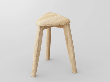 AETAS SPACE - Low solid wood stool by Vitamin Design