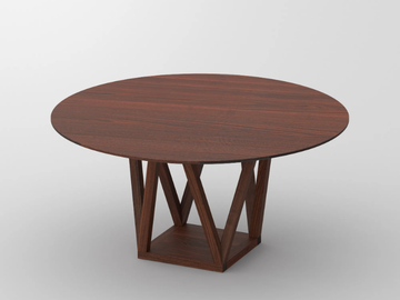 CREO - Round solid wood dining table by Vitamin Design