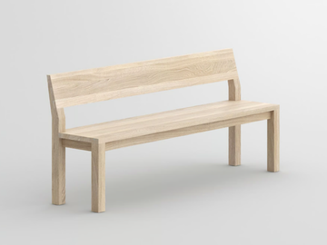 CUBUS - Solid wood bench with back by Vitamin Design