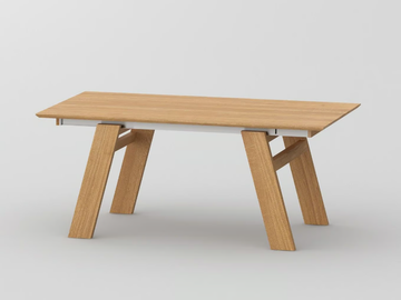 CULTUS - Extending rectangular solid wood table by Vitamin Design
