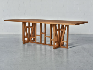 FACHWERK - Rectangular solid wood table by Vitamin Design