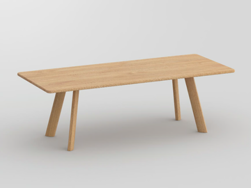 LARGUS - Rectangular solid wood table by Vitamin Design