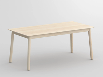 LOCA - Rectangular solid wood dining table by Vitamin Design