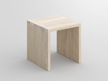 MENA - Low solid wood stool by Vitamin Design