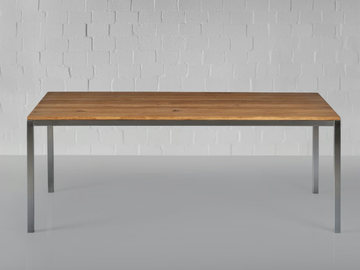 NOJUS - Stainless steel and wood table by Vitamin Design