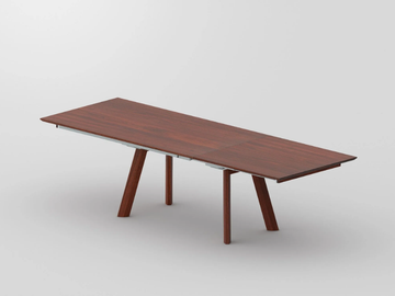 RHOMBI BUTTERFLY - Extending rectangular solid wood table by Vitamin Design