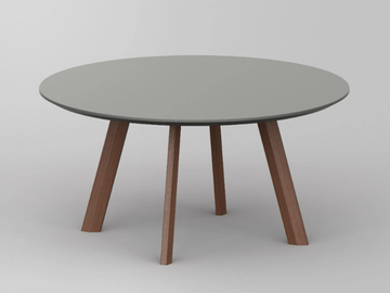 RHOMBI - Low round linoleum coffee table by Vitamin Design