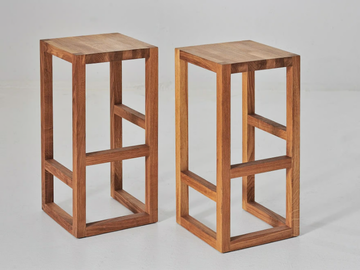 STEP - High solid wood stool by Vitamin Design
