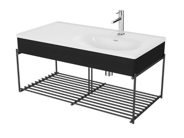 EQUAL - Single wall-mounted vanity unit with towel rail by VitrA Bathrooms