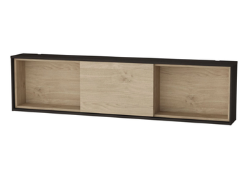 VOYAGE - Low wooden bathroom wall cabinet with doors by VitrA Bathrooms