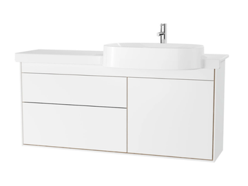 VOYAGE WITH CERAMIC VANITY - Wall-mounted wooden vanity unit by VitrA Bathrooms