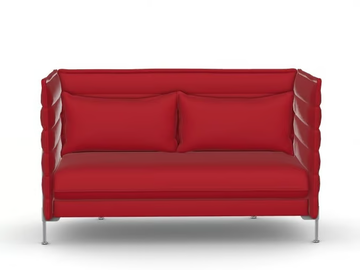 ALCOVE TWO-SEATER LOWBACK LOUNGE - 2 seater fabric sofa by Vitra