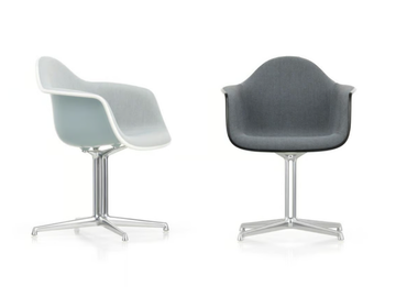 DAL - Upholstered with 4-spoke base fabric chair with armrests by Vitra